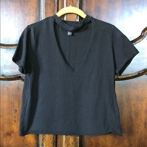 Forever 21 V-neck cutout tee